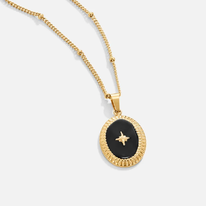 Best necklaces and pendants with infinity hearts for a romantic, eternal symbol-Midnight Star Onyx Necklace