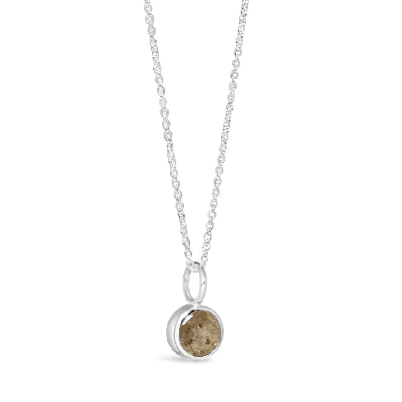 Layered necklaces and pendants for a trendy and fashionable stacked look-Round Sand Necklace