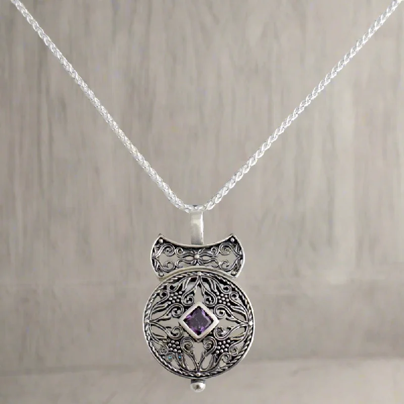 Beautiful necklaces and pendants with layered chains for a fashionable, chic look-Byzantine pendant in Sterling silver (PE-75)