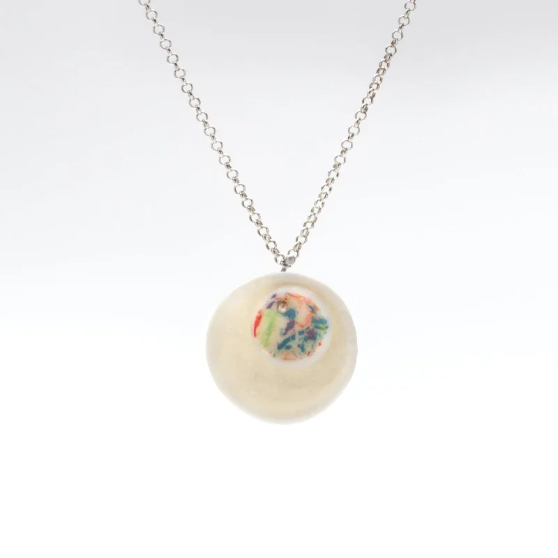 Stunning necklaces and pendants with chakra stones for healing and balance-Large Nest Porcelain Necklace