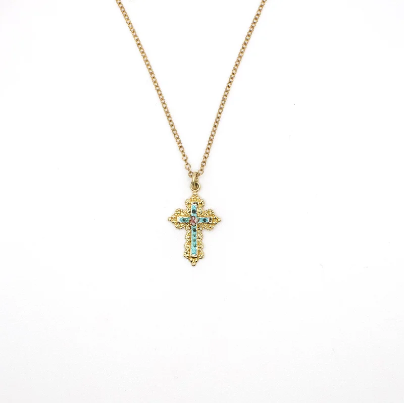 Elegant necklaces and pendants with gold chains for a chic, timeless appearance-Vintage 14K Gold Filled Cross Pendant Necklace