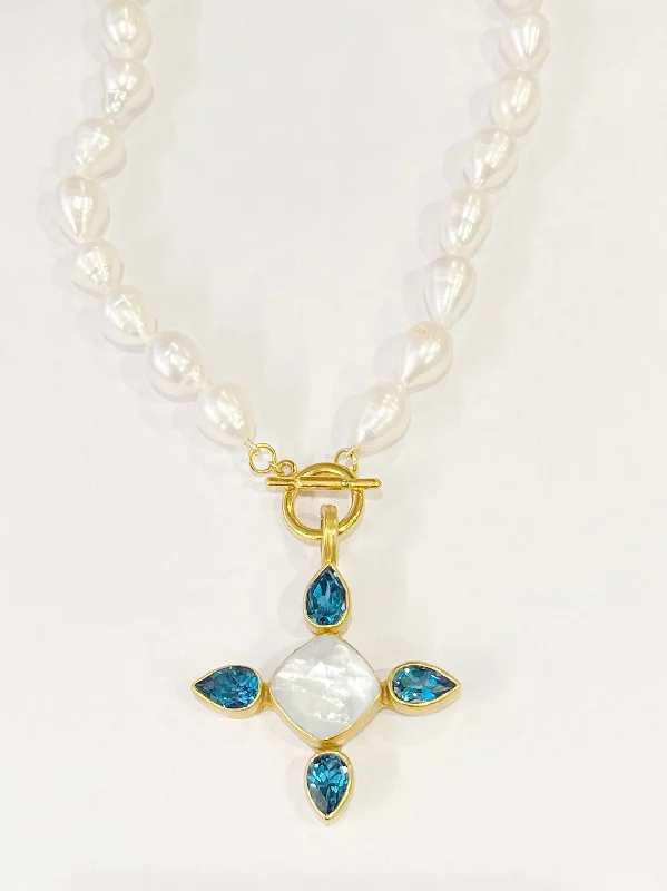 Simple necklaces and pendants with tiny charms for a delicate and casual vibe-Dina Mackney - Necklace - London Blue Topaz and Doublet Necklace