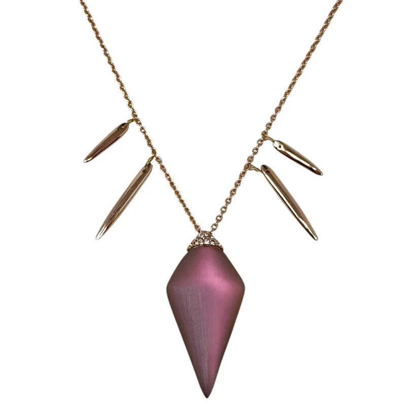 Best necklaces and pendants with rose gold for a warm and romantic appeal-Crystal Encrusted Lucite Spear Pendant Necklace By Alexis Bittar