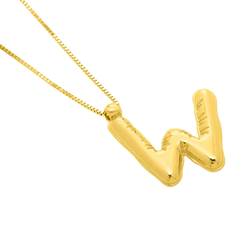 Best necklaces and pendants with matching earrings for a coordinated, elegant look-14K Helium Initial W Pendant