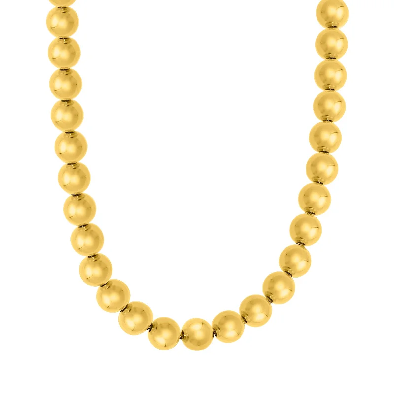 Necklaces and pendants with pearls for a classic and sophisticated touch-Silver Plated Bold Bead Necklace