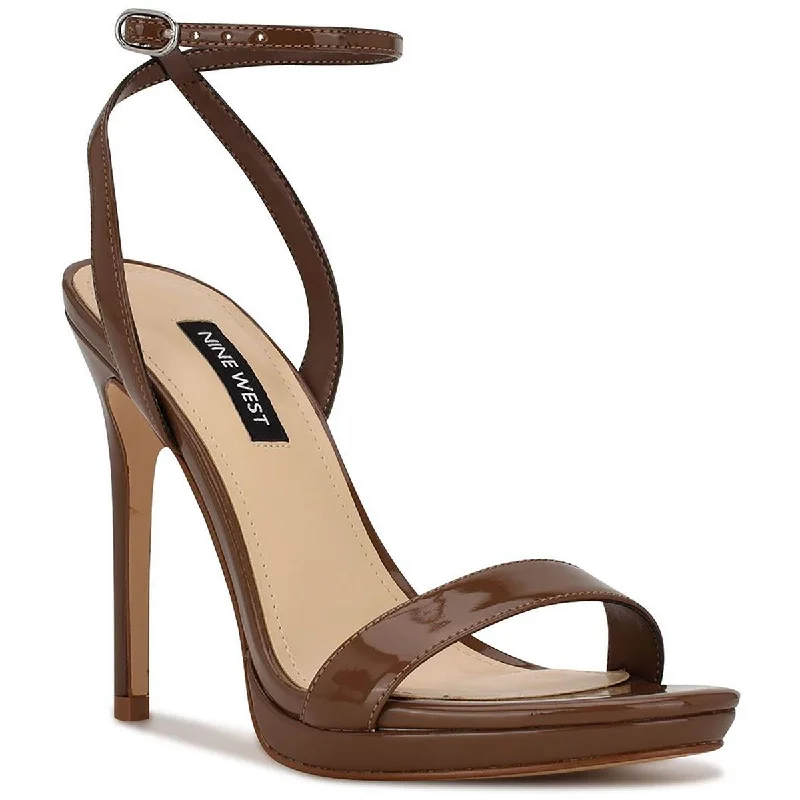 Stylish sandals for men with leather straps and durable rubber soles-Nine West Womens Loola Patent Open Toe Slingback Sandals