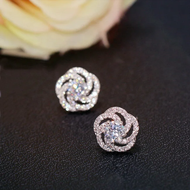 Best hoop earrings with asymmetrical designs for a fashion-forward, avant-garde look-Zircon Stud Earring